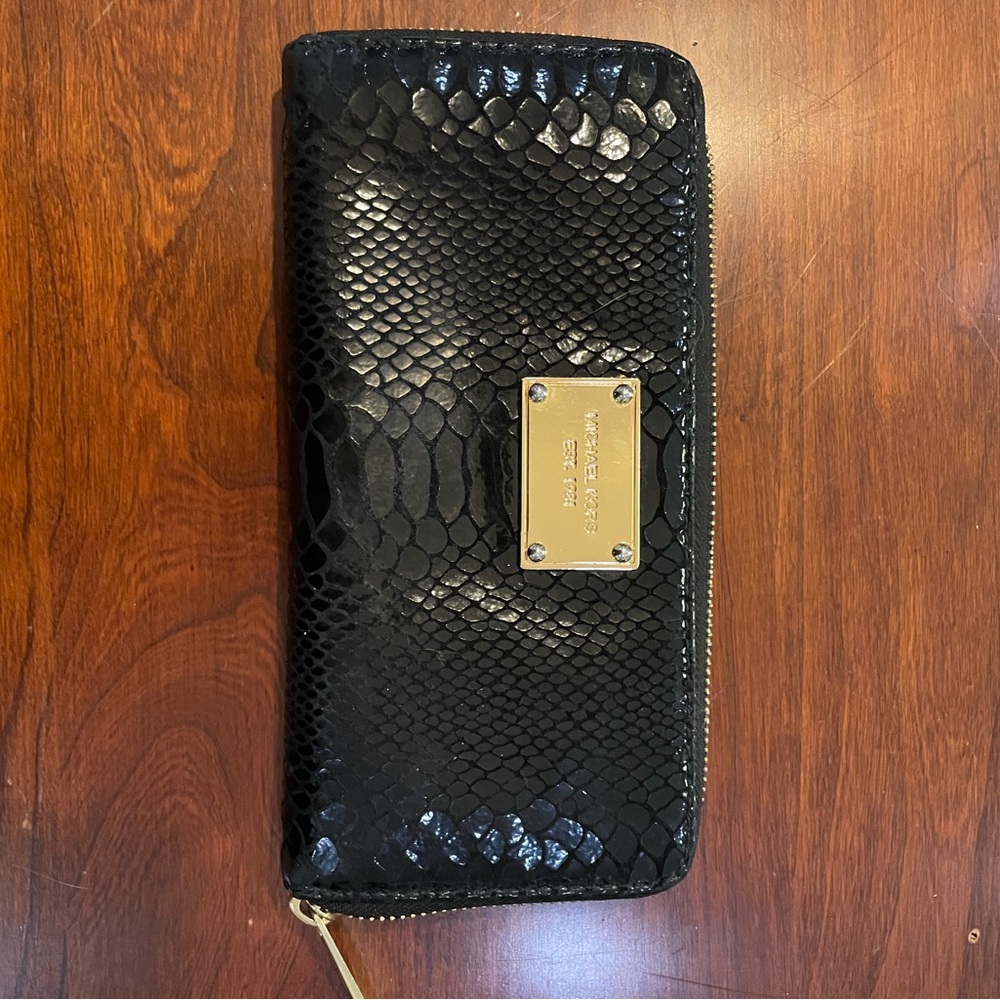 Michael Kors Black Crocodile Wallet